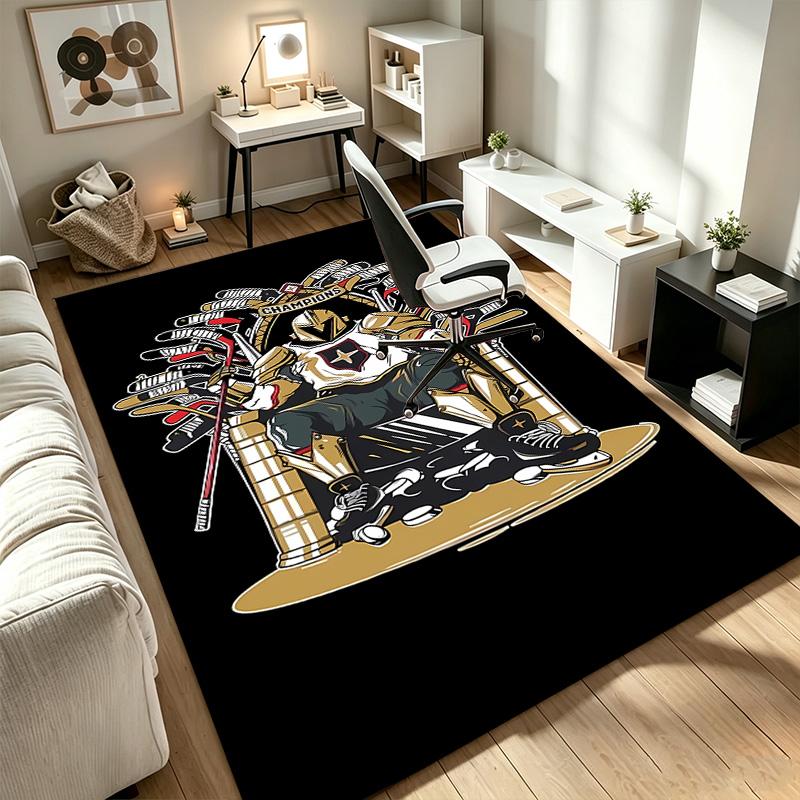 Vegas Golden Knights A rug suitable for office chair areas living rooms and computer desks perfect for home offices and an ideal holiday gift