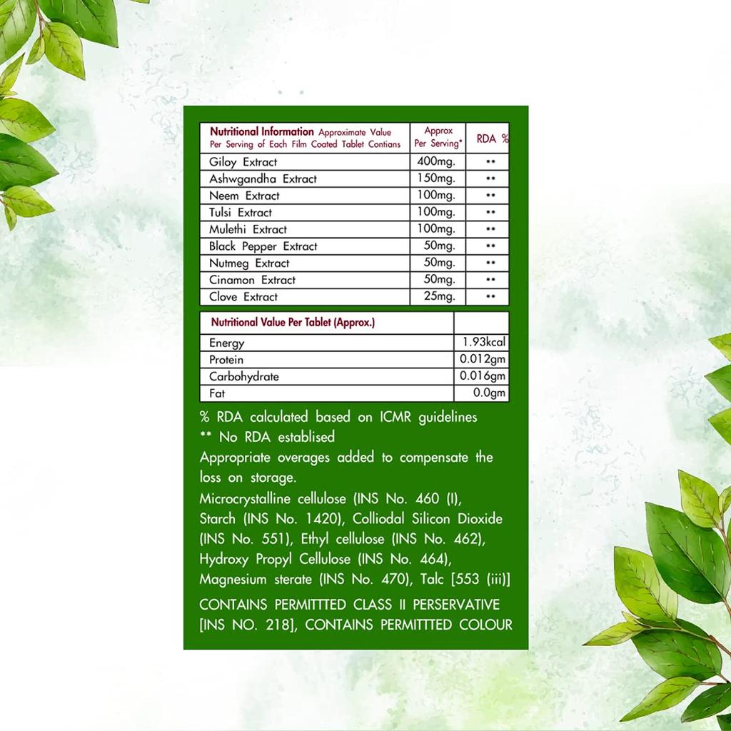 FYTIKA Immunity Booster Tablet for Adults | Natural Supplement To Boost Immune System (60 Tab)