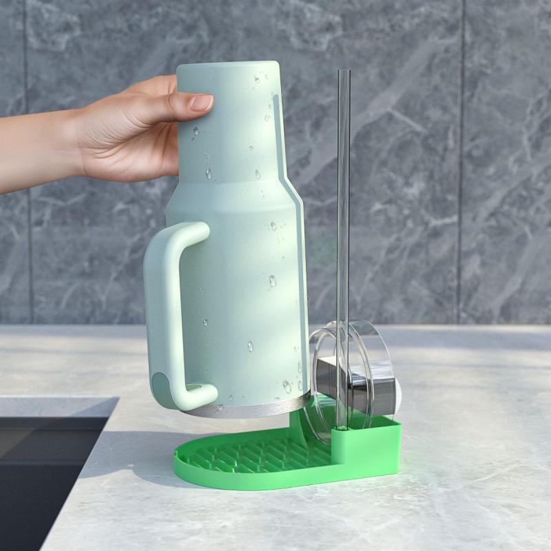 1Kitchen Draining Rack for Boiling Water CupStanley Cup Drying Rack Ice Cup Thermos Cup Silicone Draining Rack