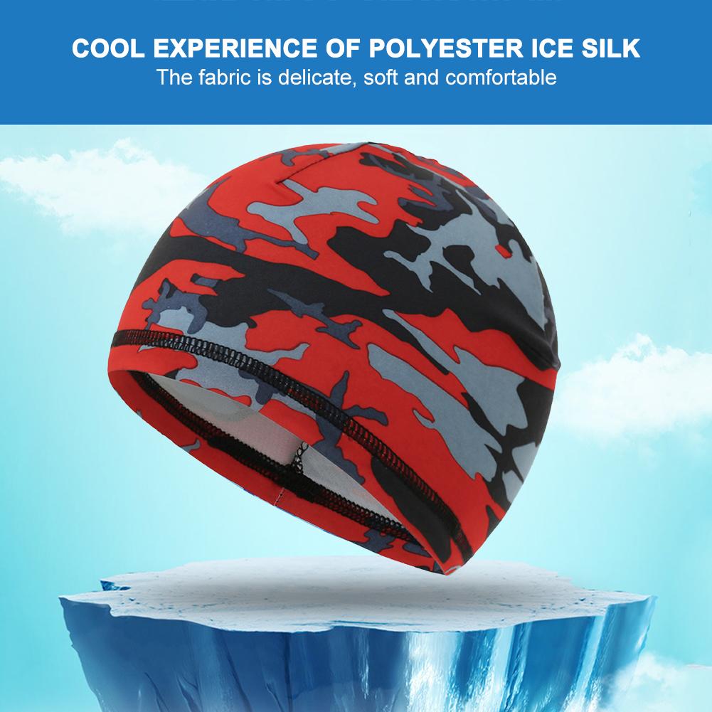Cycling Helmet Cap Ice Cloth Motorcycle Sports Hat Bicycle Headscarf Helmet Quick Drying Sweat Wicking Hat Run Cooling Skull Cap