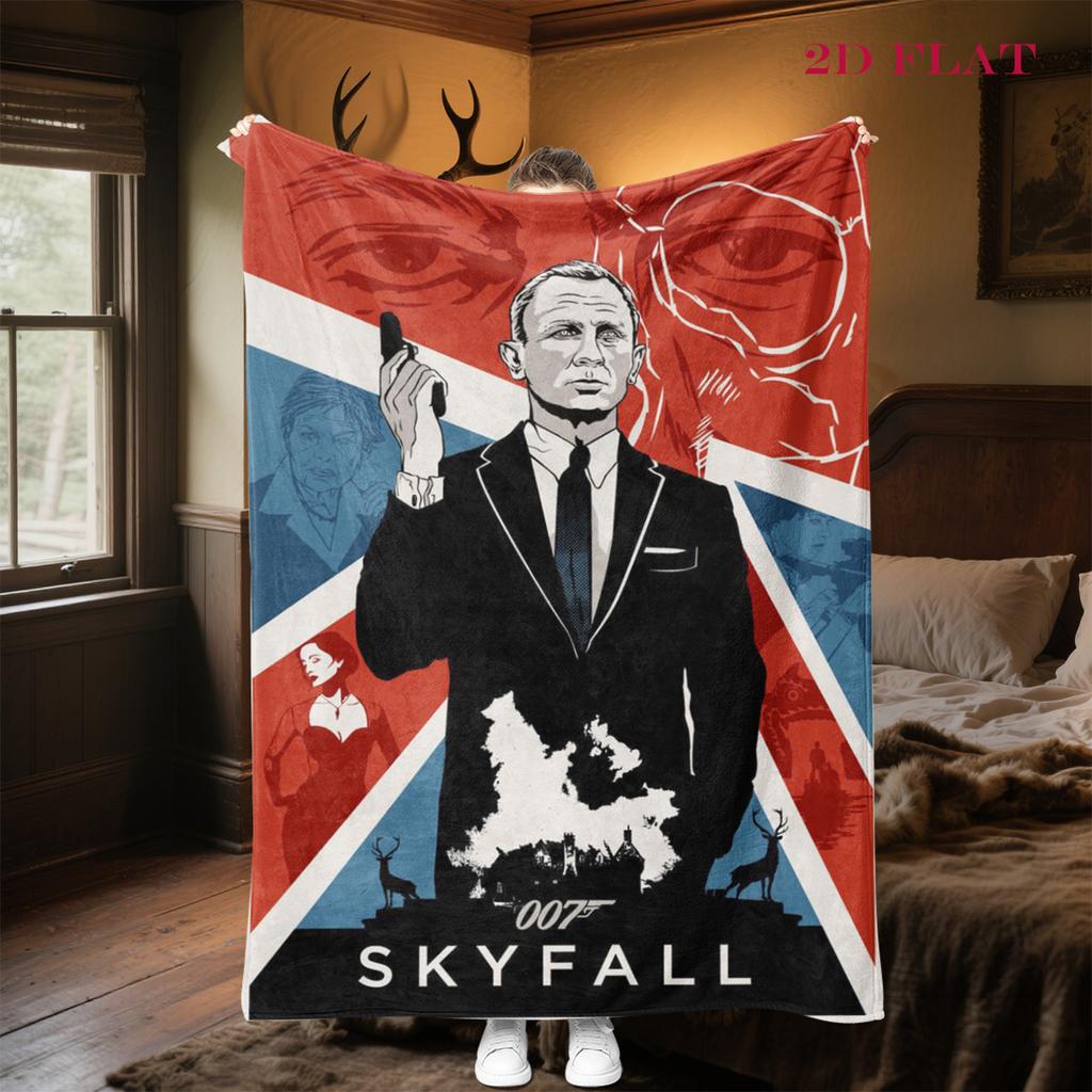 007: Skyfall - Classic Spy Thriller Blanket Soft and Comfortable Suitable for All Seasons Nap Blanket Office Rest Blanket Air Conditioning Blanket