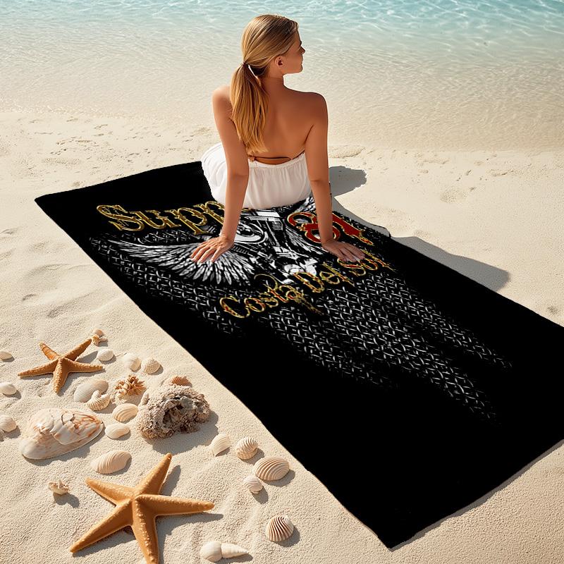 Gang Motorcycle enthusiasts Hells Angels Motorcycle Club beach towel outdoor camping vacation swimming beach towel outdoor absorbent bath towel Y8