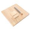 Wooden Blocking Board 324 Holes Polished Rubber Wood Handcrafted Knitting Board with Steel Pins Needles for Crocheting
