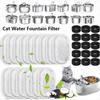 8Pcs/Set Stainless Steel Fountain Compatible Cat Water Fountain Replacement Filter