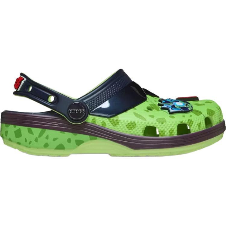 Dragon Ball Z Cell X Crocs Classic Clog Abrasion Resistant Low Top Children's Sandals Green Kids'