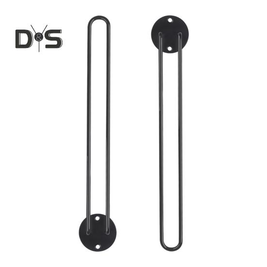 

2 шт. настенный органайзер для бейсболок прочные держатели для хранения бейсболок простая установка металлические L-образные вешалки для шляп чёрный