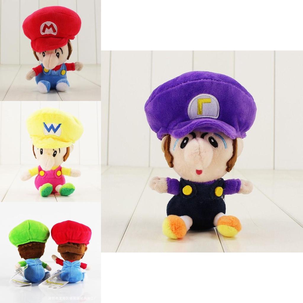 Adorable Super Mario Bros Baby Mario Luigi Plush Toy Stuffed Doll 6.7" Gift