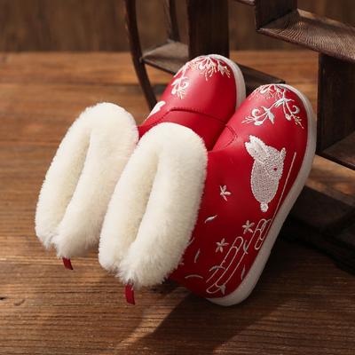 Winter New Velvet Cotton Boots Hanfu Shoes Girls Embroidered Shoes Children's Snow Boots
