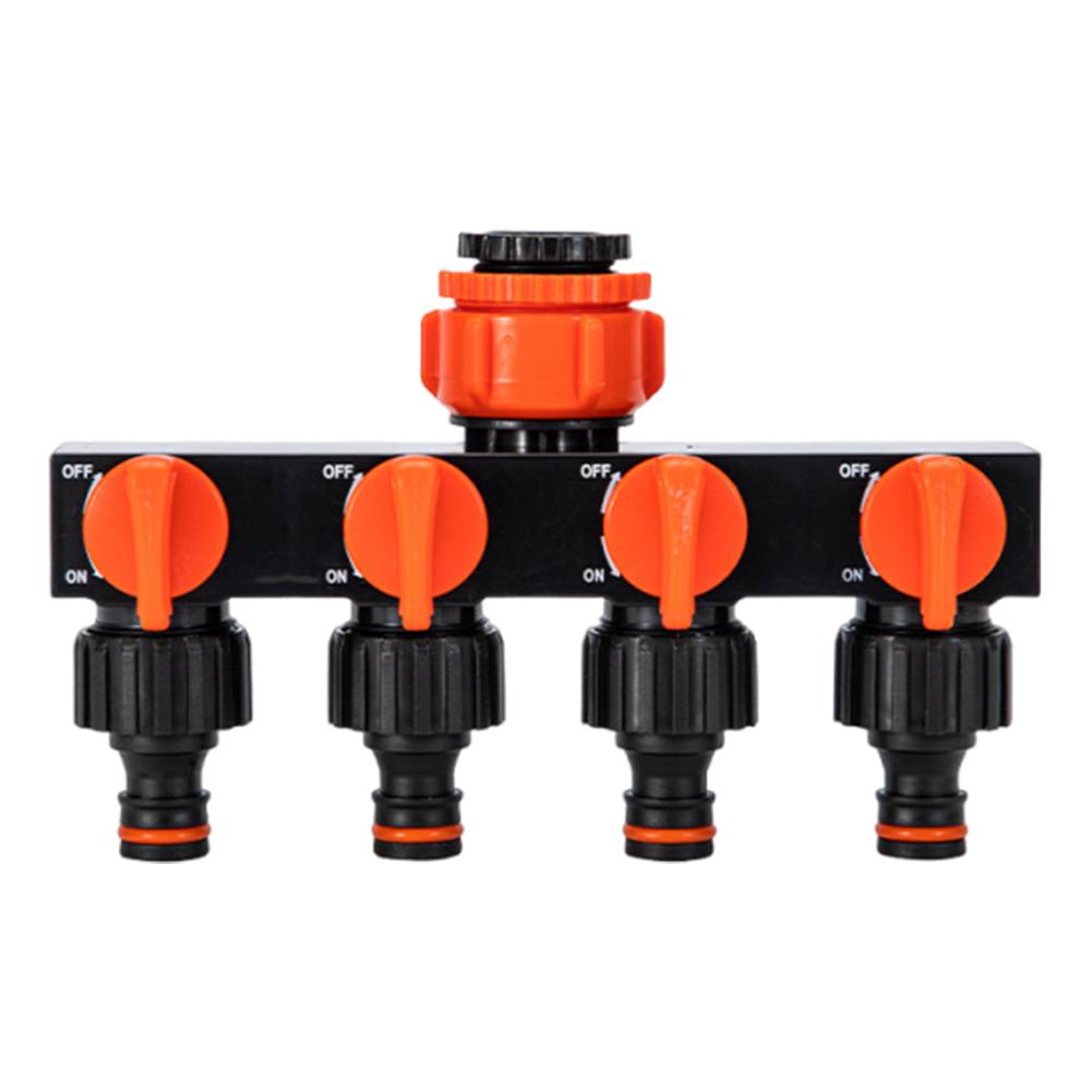 4-Wege Schlauchverteiler mit Absperrventil Gartenanschlussschlauchverbinder Schlauchadapterverbinder zur Regulierung und Absperrung des Wasserdurchflusses