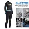Womens 5mm Thickened Neoprene Wetsuit With Zipper Leg Cuffs Fleece Lining Scuba Diving Snorkeling Swimming