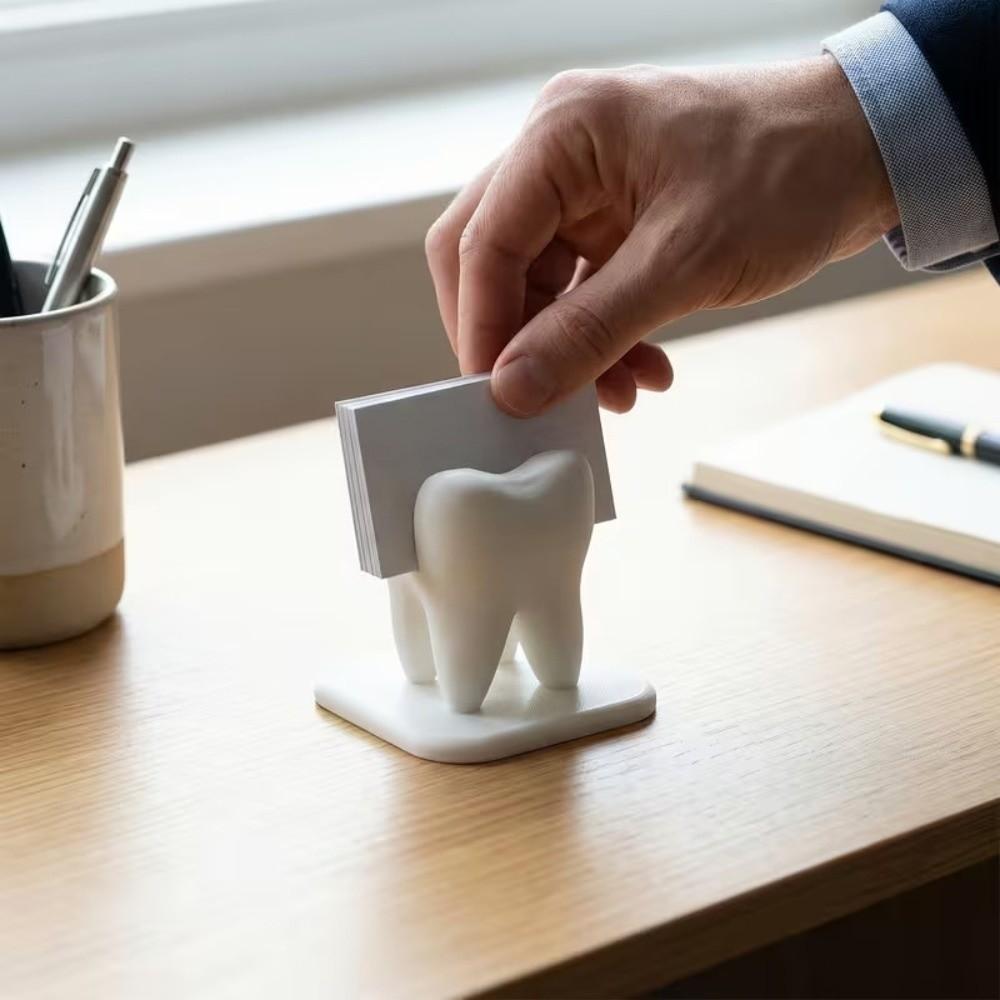 3D Printed Dentist Business Card Holder Dental Clinic Name Card Display Organizer  Workbench Use