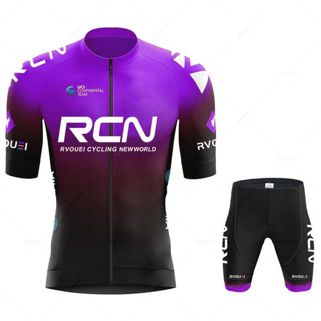 Rcn Cycling jersey Sets Men's Cycling Clothing Summer Short Sleeve MTB Bike Suit Bicycle Bike Clothes