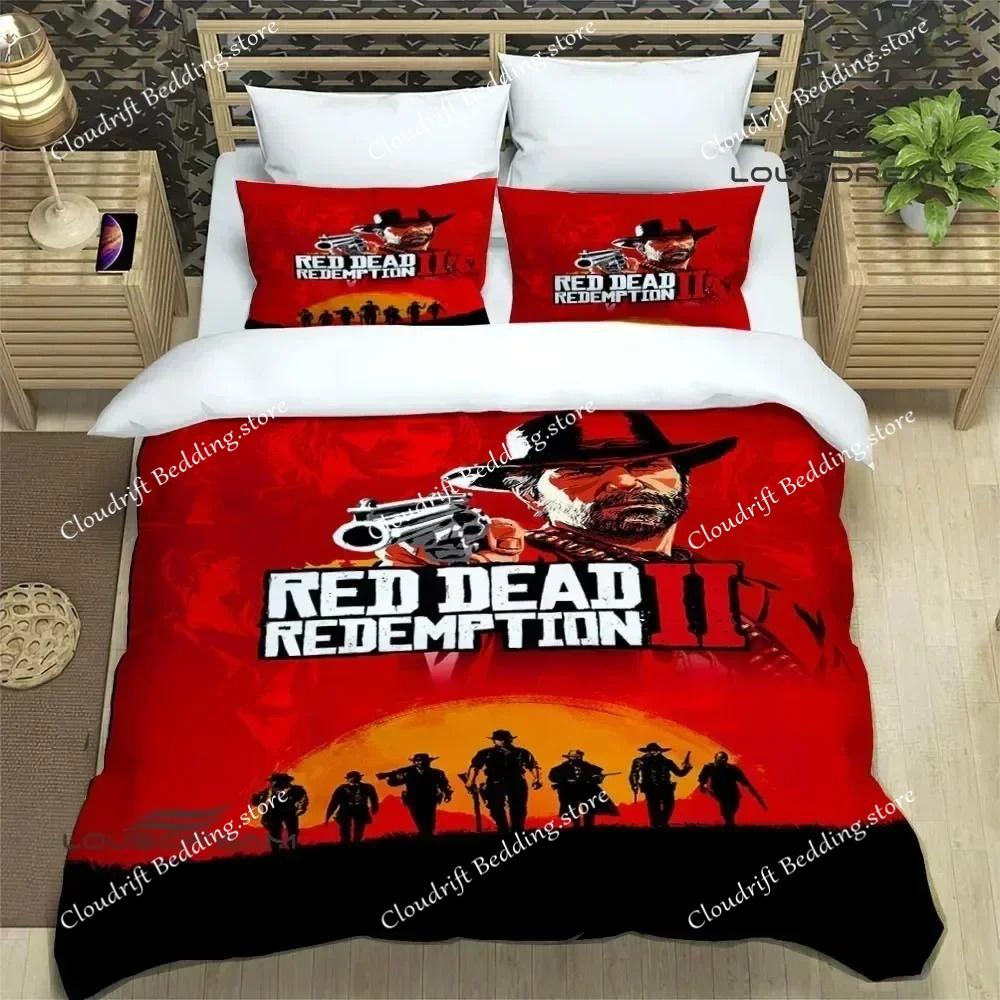 3D Печать Изысканные Покрывала с Принтом Red Dead Удобное Одеяло Пододеяльник King Queen Single Полиэстер Комплект Постельного Белья