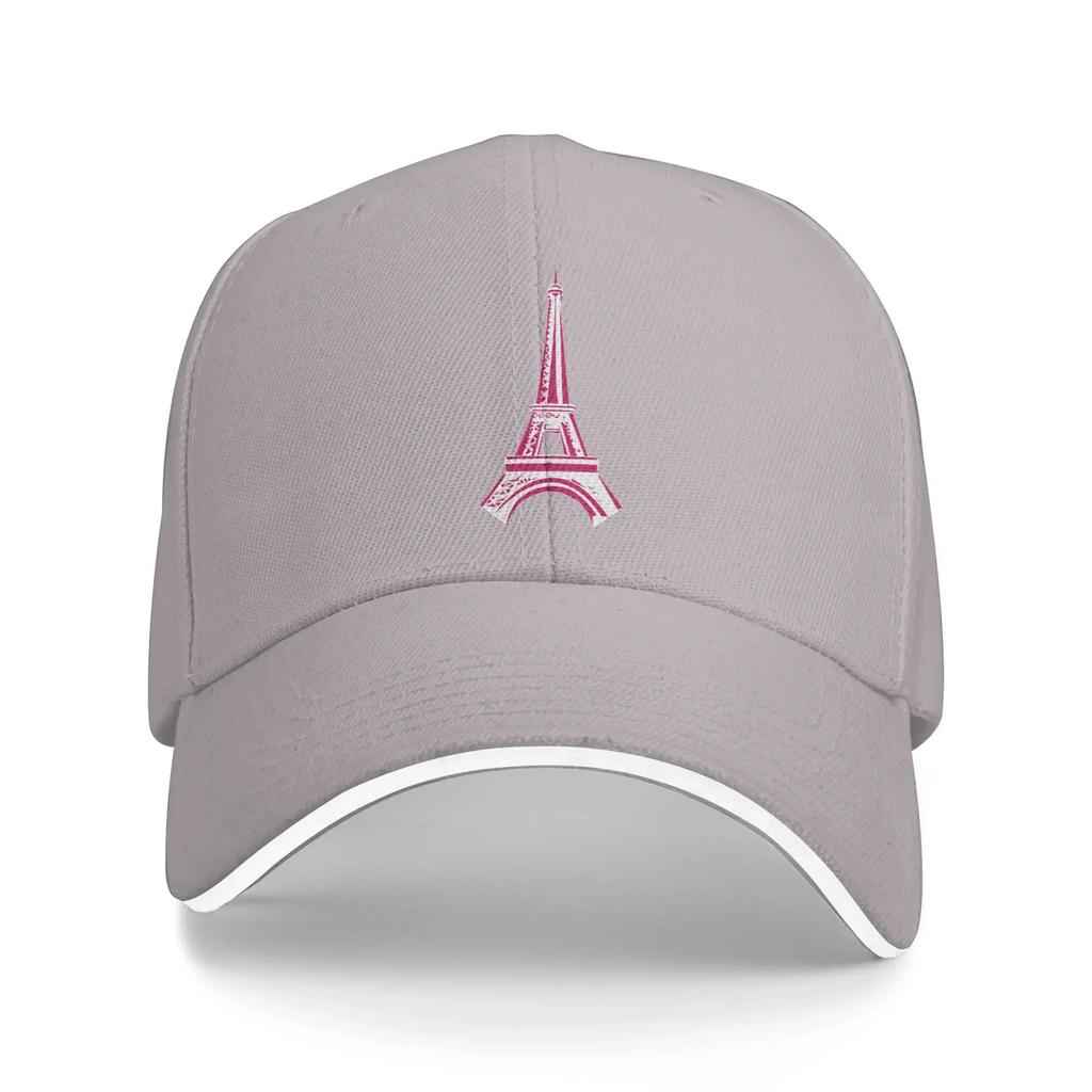 Paris Rosa Eiffelturm Muster Lässige Baseballkappe Tennis Skate Hip Hop Hüte Sommer Sonnenschutz Unisex-Jugendliche Street Style Kappen