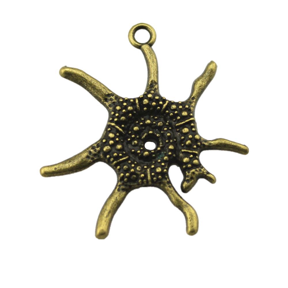 Starfish Charms Multi Color Metal Pendants For Beach Themed DIY Jewelry Accessories