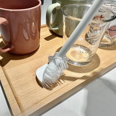 Silicone Cup Brush Long Handle Cup Scrubber Multifunction Bottle Brush Drink Wineglass Bottle Glass Cup Cleaning Brush Tools