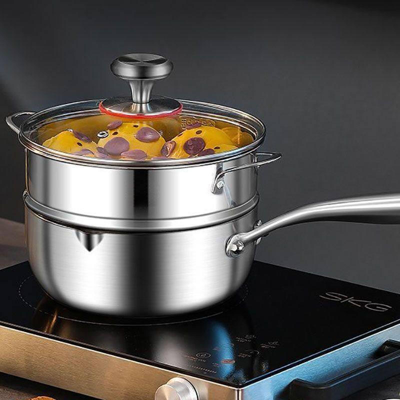 HANDUNYOU Stainless Steel Multi-Purpose Pot with Steamer