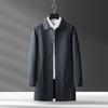 Firstview Men's Urban Casual Mid-Length Lapel Windbreaker