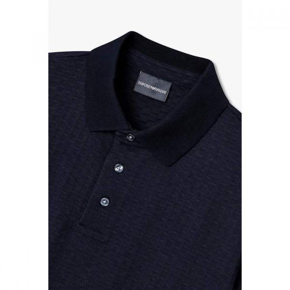 Emporio Armani 26 S S Men S Allover Pattern Polo Shirt  A516126002 