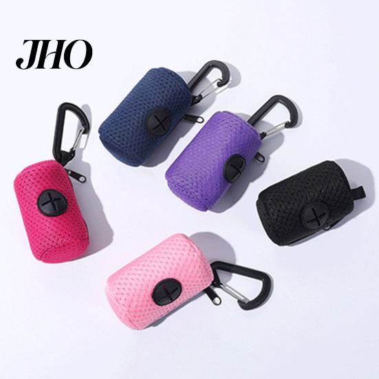 Durable Poop Bag Holder Pet Waste Dispenser Zipper Closing Crossed Drawers with Hanging Easy to Extract Garbage Bags Hook Trendy Convenient Dog Pickup