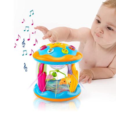 Baby Toys Crawling Toys 6 To 12 Months,Ocean Rotating Night Light Projector for Kids, Musical Light Up Keyboard Toys for Toddlers 1-3 Girls Boys Gifts