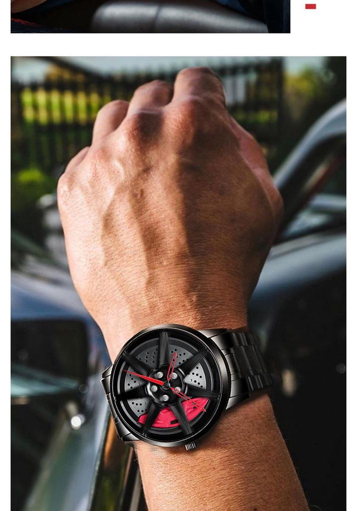 SVJ GT500 Men's 3D Skeleton Dial Wheel Watch