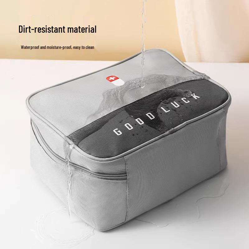 Portable Large-Capacity First Aid and Medicine Bag for Home and Travel