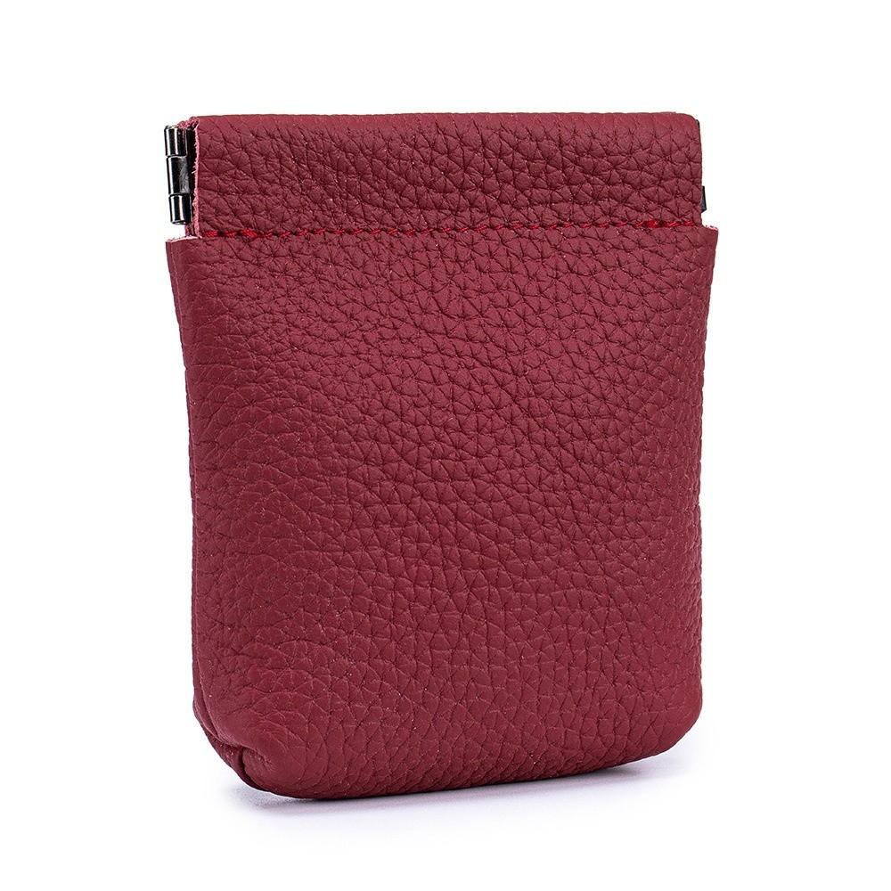 Portable Self-closing Mini Coin Purse Leather Solid Color Small Wallet Wallet Bag Men