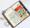 Compact PU Leather Traveler Notebook with Multiple Inserts A6 Size Portable Diary Suitable for Students Professionals