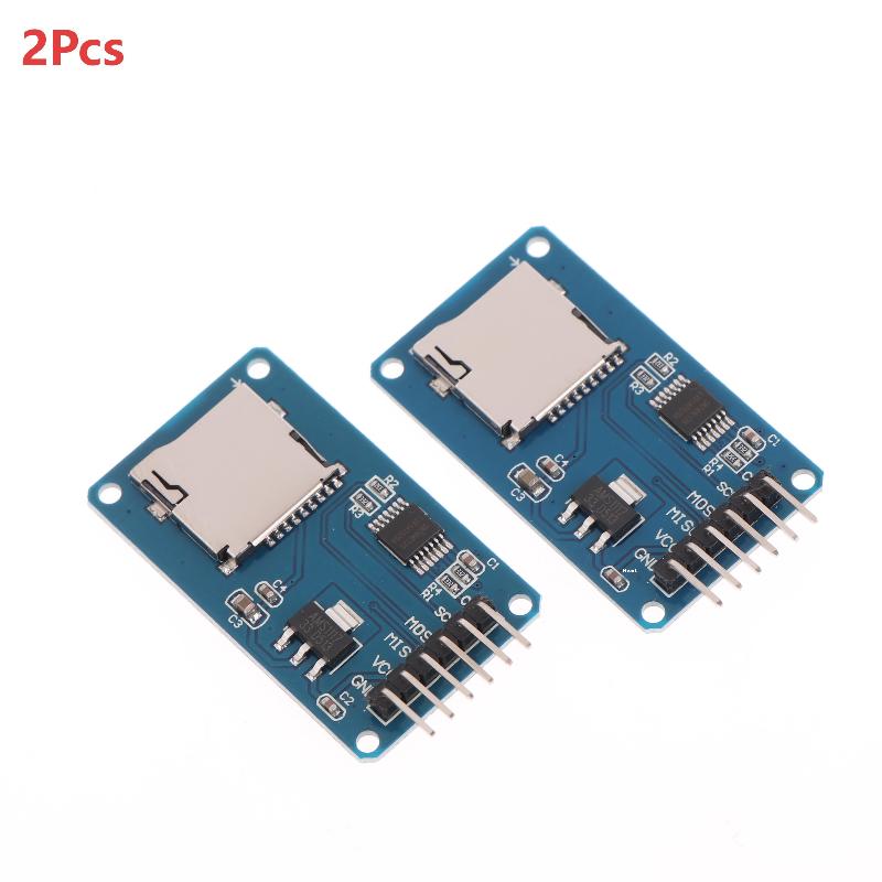 2Pcs/set Card Mini TF Card Reader Module SPI Interfaces With Level Converter Chip 5V/3.3V For DIY KIT