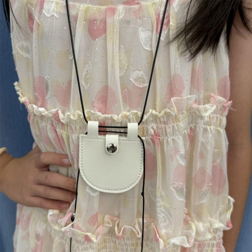 Verstellbare Ketten Wildleder Tasche Halskette mit langem Riemen Pulloverkette