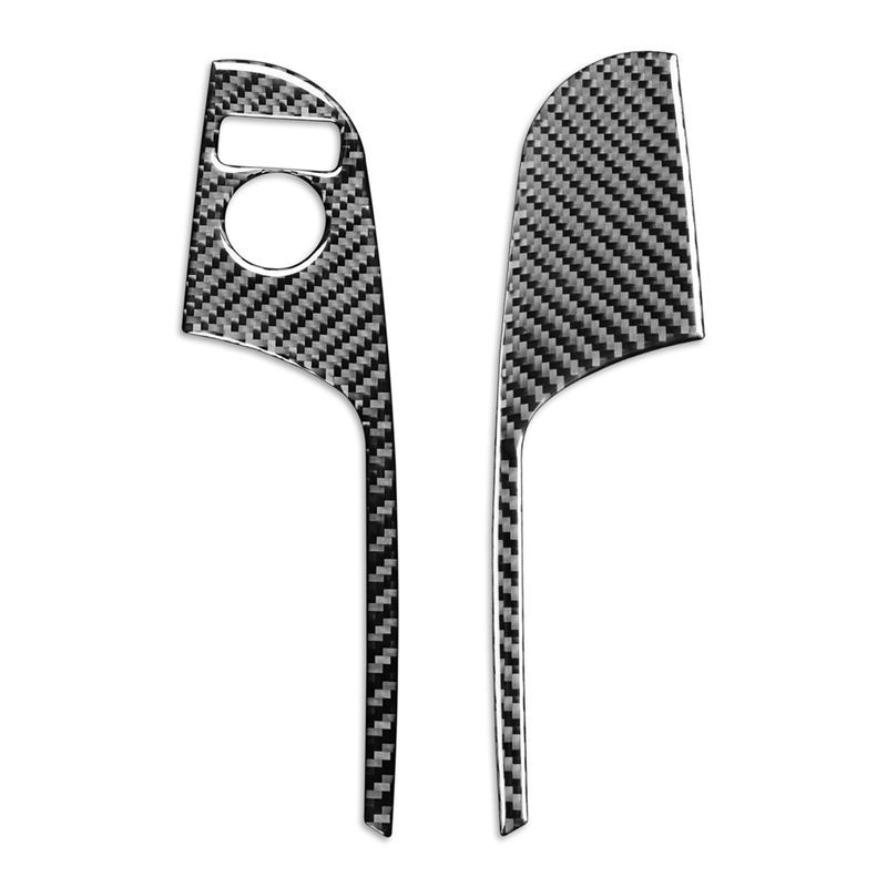 For Nissan X-Trail Rogue T32 2013- LHD Carbon Fiber Car Mirror Adjustment Switch Trim Interior Replacement Accessories Carbon Fiber Pattern