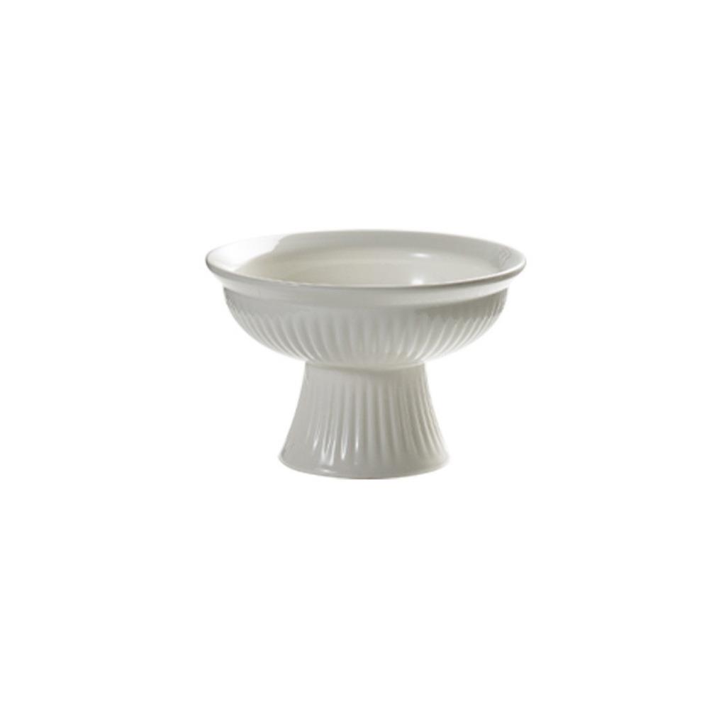 Heat-resistant Tall Dessert Plate Ceramic Snack Dish High-end High Foot Dessert Tray  Snack S