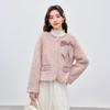 IEF French Sweet Bow Plush Coat