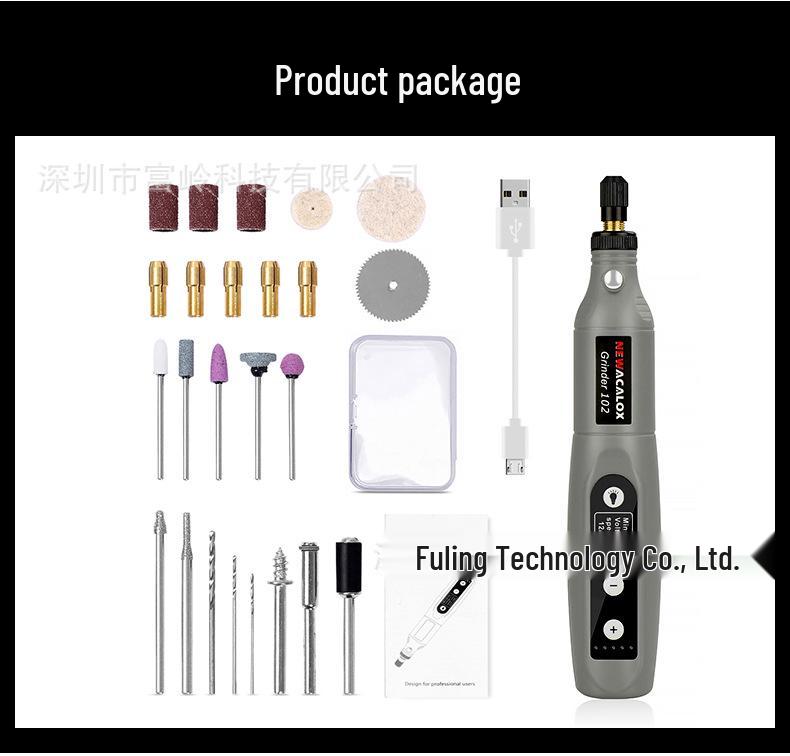 DIY Electric Mini Grinder with Lithium Battery for Polishing, Cutting, and Engraving Jade