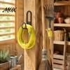 Garage Tool Organizer Heavy Duty Garden Hose Holder, Wall Mount Iron Water Indoor Cleaning Storage Hanger, Multi-functional Hook for Cables
