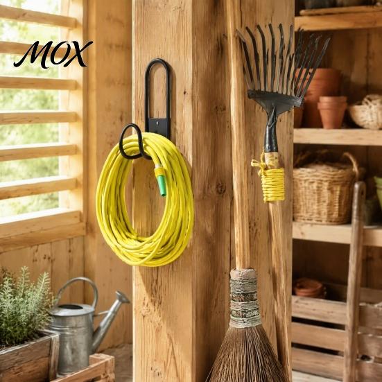 Garage Tool Organizer Heavy Duty Garden Hose Holder, Wall Mount Iron Water Indoor Cleaning Storage Hanger, Multi-functional Hook for Cables