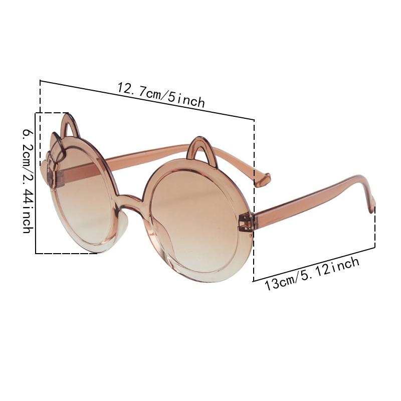 1/7 Pcs Round Children Sunglasses New Cute Cat Shaped Candy Color Decor Shades for Girls Trendy Stylish Kids Sun Glasses