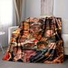 1Pc Facial Expressions Collage Blanket Soft And Comfortable Casual Warm Camping Travel Christmas Halloween Xmas Gift M924489