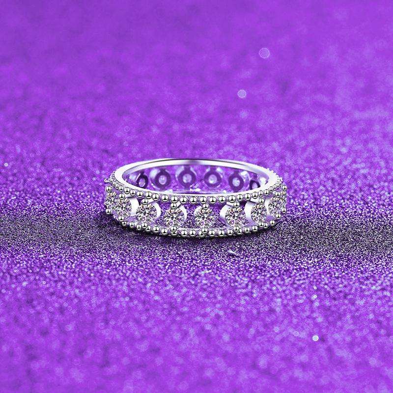 2025 European & American Style Moissanite 925 Sterling Silver Ring for Women - Exquisite Versatile Fashion