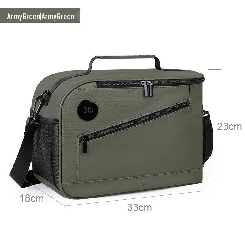 Lightweight Insulated Lunch Bag for Office and Outdoor Use, Stylish Solid Color Design