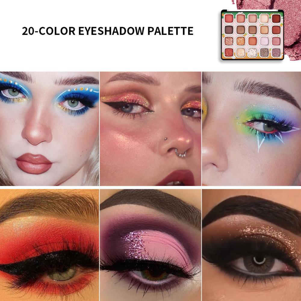 MISS ROSE 20-in-1 Exquisiter Girl Star Diamond Glitter Lidschatten Wasserdichter Sexy Lidschatten