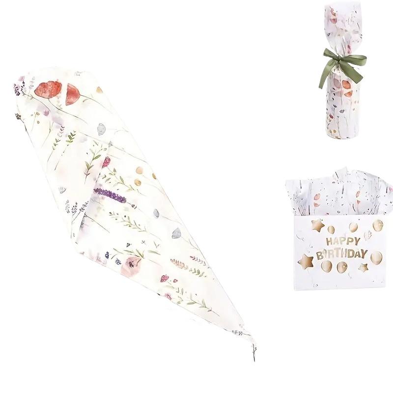 10PC Floral Pattern Wrapping Tissue Paper Gift Bags Filler Gift Wrapping Paper Party Presents 50x35cm
