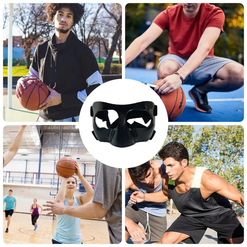 Black Basketball Adults Mask Elastic Strap Face Nose Protector Basketball Nose Guard  Basketball