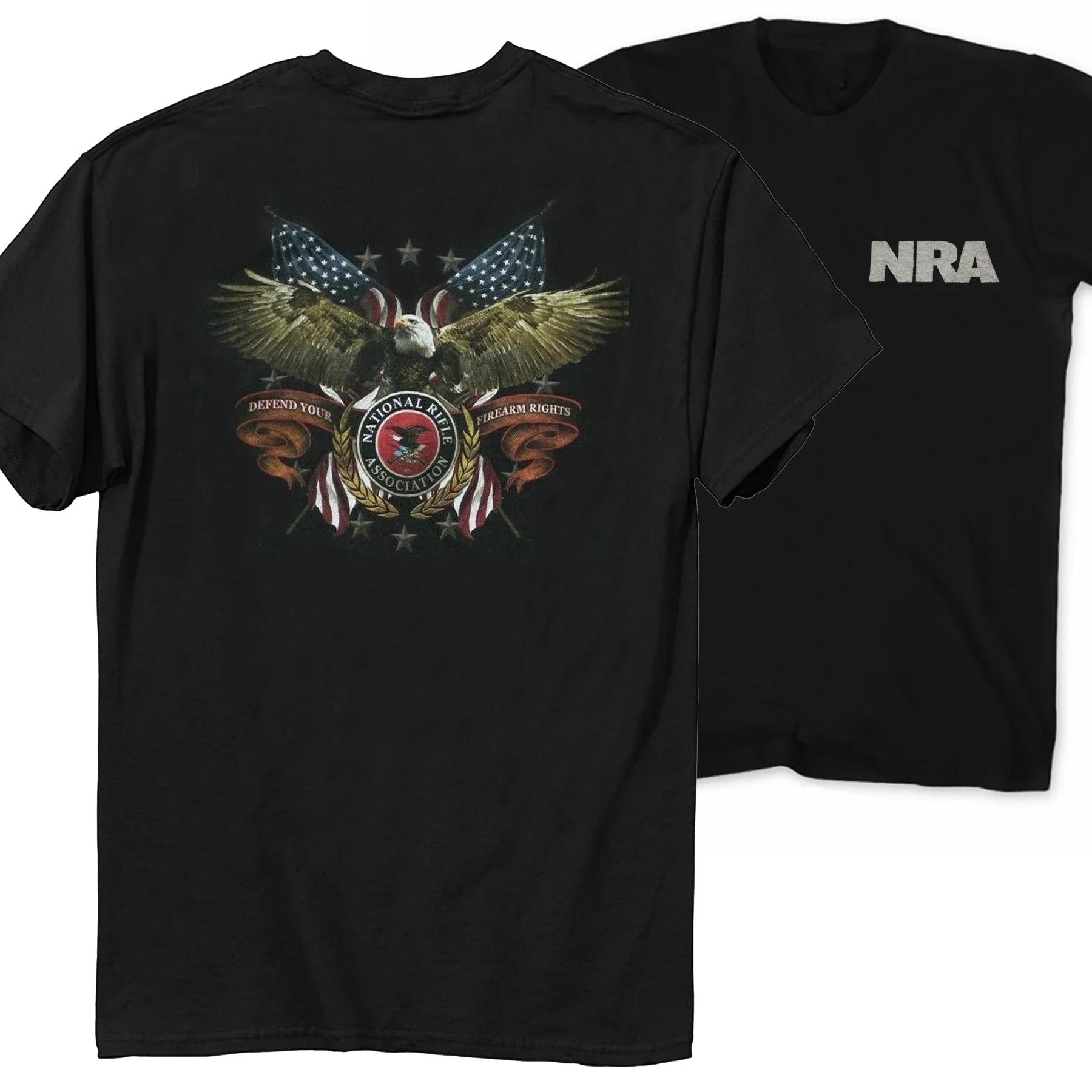 

America Flag Bald Eagle Badge Gun Owner Gift TShirt 100 Cotton ONeck Summer Short Sleeve Casual Mens Tshirt Size S3XL S