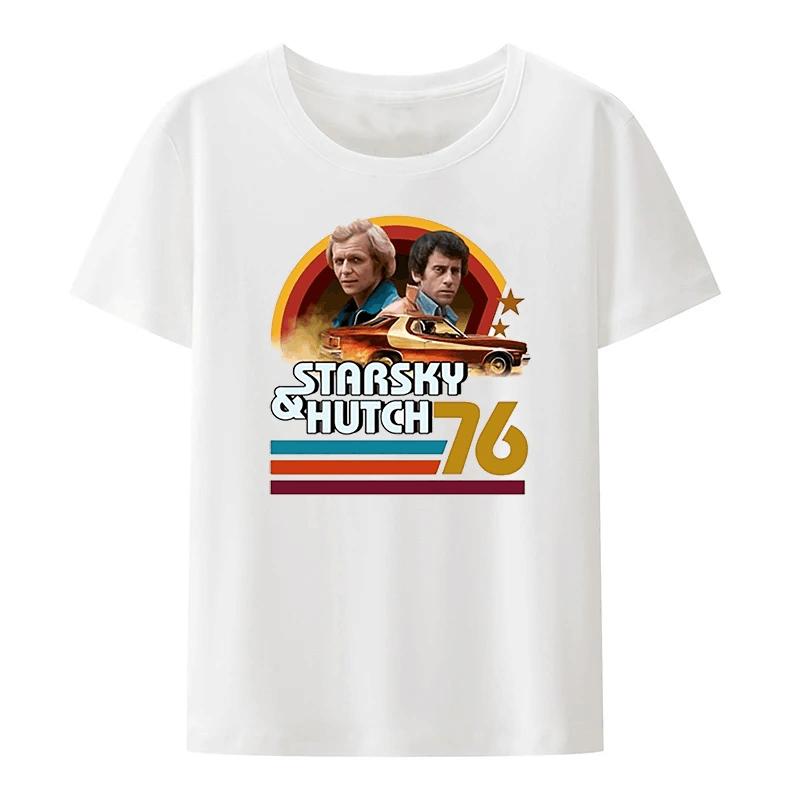 

Футболка Старски и Хатч Женская Мужская Летняя Короткий рукав Уличная мода Графическая футболка Топы Классический Харадзюку Повседневные Футболки 77899 S