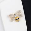 2024 Rhinestone Bee Brooch: Cute Enamel Insect Pin for Sweaters & Coats