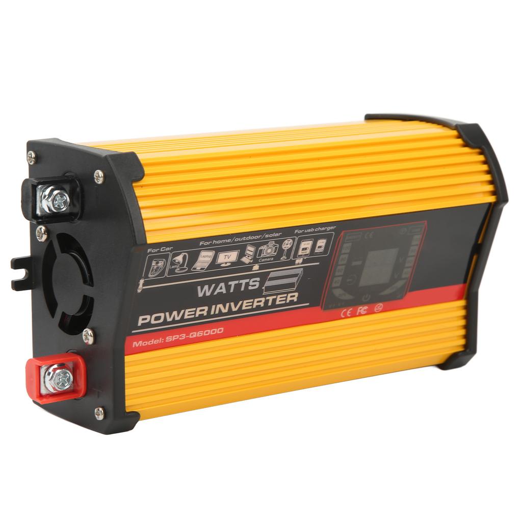 Modified Sine   Inverter 12V to 220V     LCD Display Dual USB Output for RV Truck
