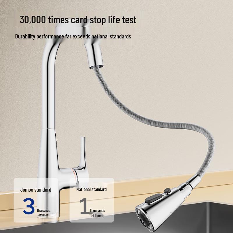 JOMOO Pull-Out Kitchen Faucet with Stop-Anywhere & 3 Spray Modes