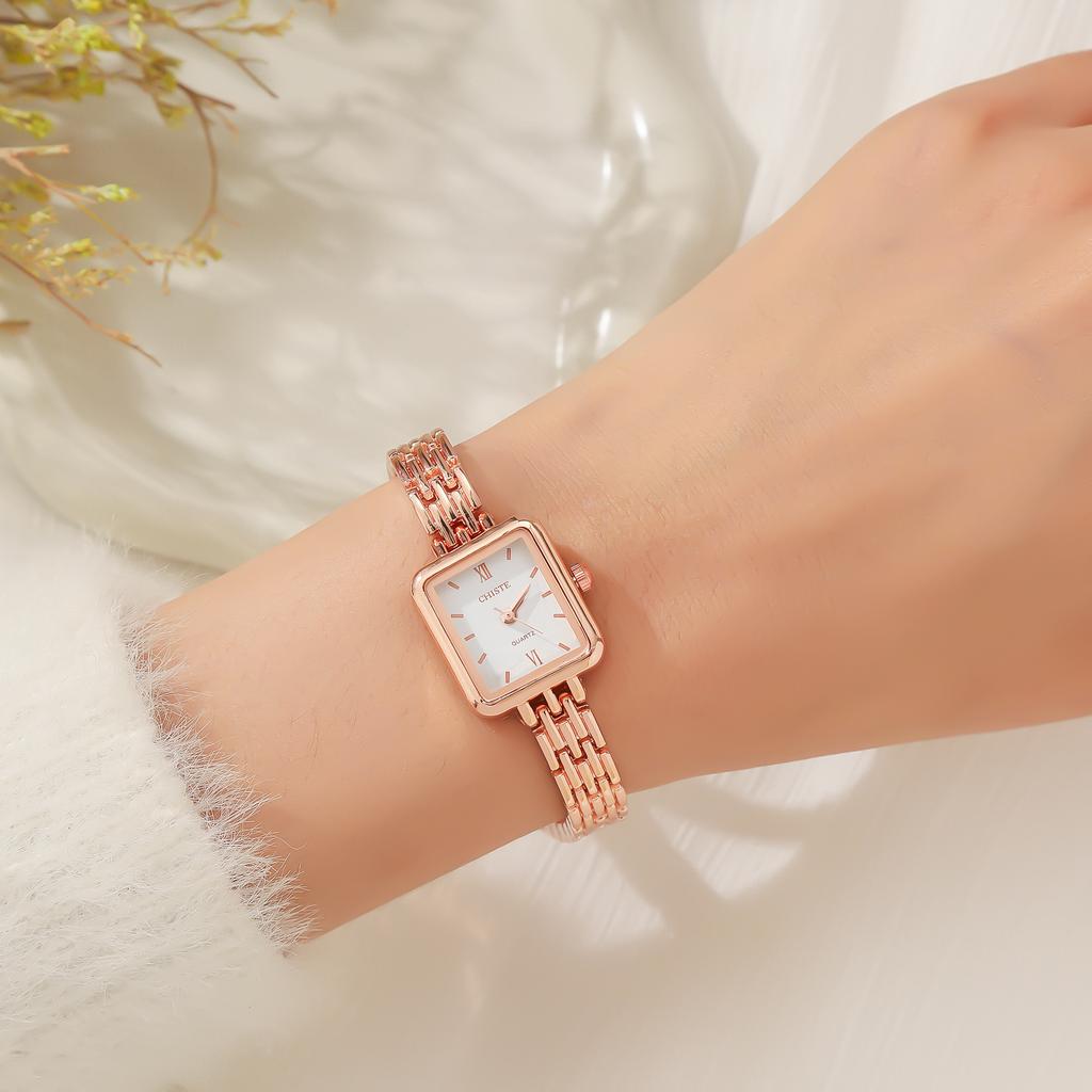 New simple square women's watch ins wind steel band fashion quartz watch